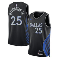 Dallas Mavericks 2025/26 City Edition Swingman Jersey - Black - P.J. Washington Jr.