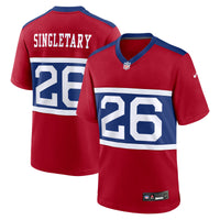 New York Giants Devin Singletary Century Red Alternate Player Game Jersey