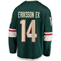 Minnesota Wild Joel Eriksson Ek Green Breakaway Jersey