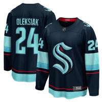 Seattle Kraken Jamie Oleksiak Deep Sea Blue Home Breakaway Player Jersey