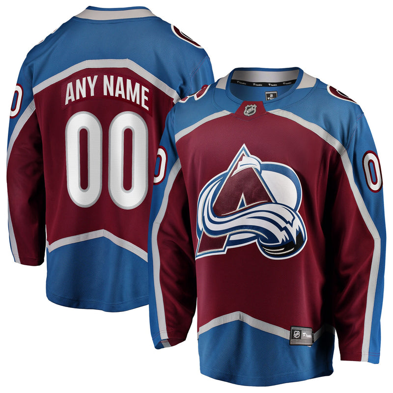 Colorado Avalanche Maroon Home Breakaway Custom Jersey