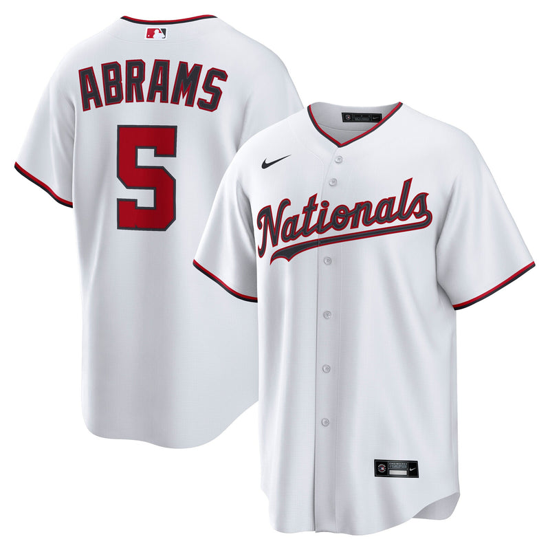 Washington Nationals CJ Abrams White Home Replica Jersey