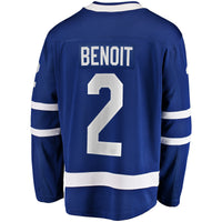 Toronto Maple Leafs Simon Benoit Blue Home Premier Breakaway Player Jersey