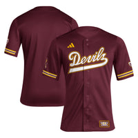 Arizona State Sun Devils Reverse Retro Replica Baseball Jersey - Maroon