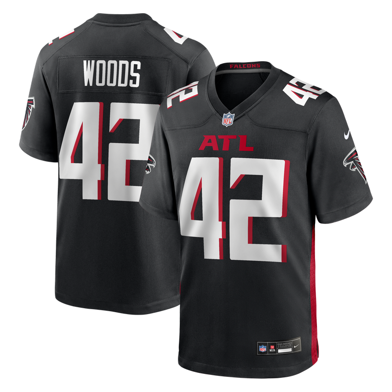 Atlanta Falcons Josh Woods Black Team Game Jersey