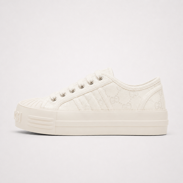 Gucci Chunky GG Canvas White sneaker, side profile view