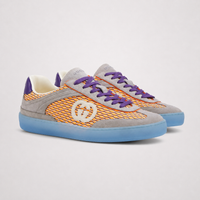 Gucci G75 Low Sneakers Grey Orange Purple - Unisex
