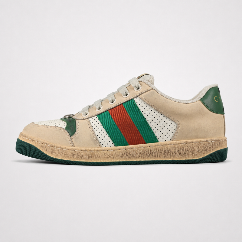 Gucci GG Canvas Screener Sneakers Cream Web - Unisex