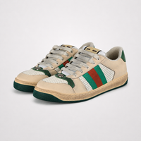 Gucci GG Canvas Screener Sneakers Cream Web - Unisex