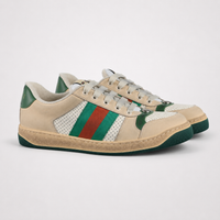 Gucci GG Canvas Screener Sneakers Cream Web - Unisex