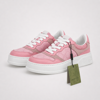 Gucci GG Supreme Sneakers Pink White - Women's