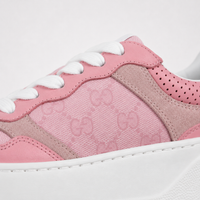 Gucci GG Supreme Sneakers Pink White - Women's