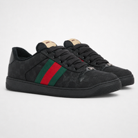 Gucci Screener Sneakers Black GG Canvas Web - Men's