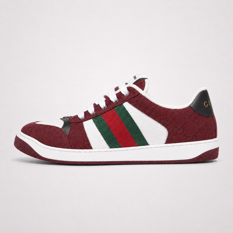 Gucci Screener Sneakers Rosso Ancora GG Canvas - Men's