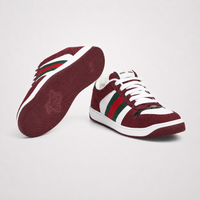 Gucci Screener Sneakers Rosso Ancora GG Canvas - Men's