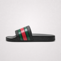 Gucci Pursuit Web Slides Black - Unisex