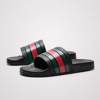 Gucci Pursuit Web Slides Black - Unisex