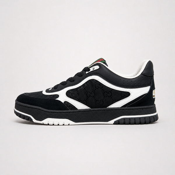 Gucci Re-Web Black White GG sneaker, side profile view