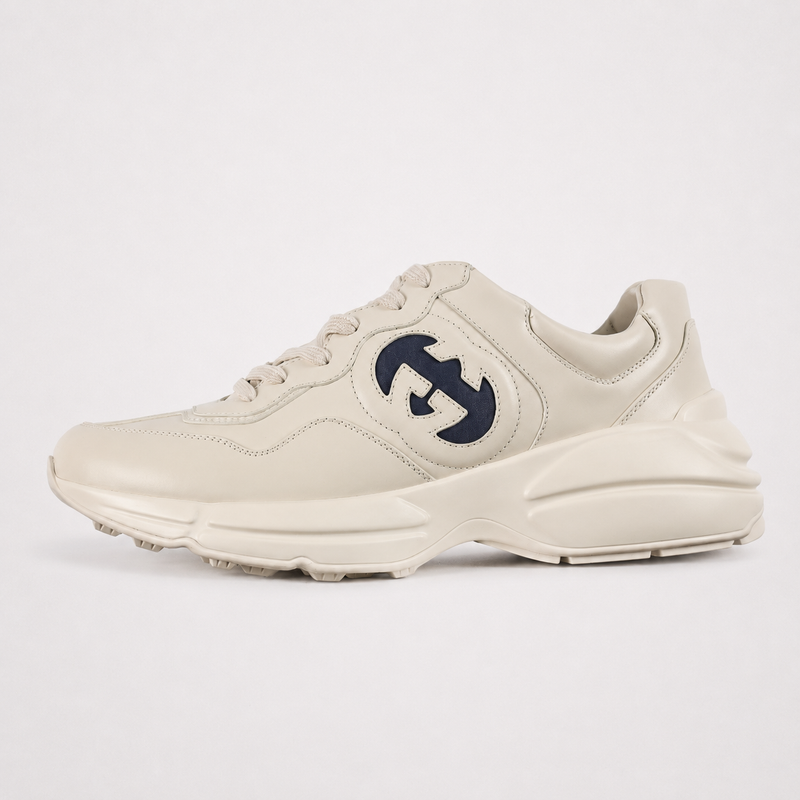 Gucci Rhyton Interlocking G Sneakers Ivory Blue - Unisex