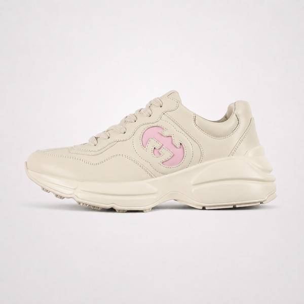 Gucci Rhyton Ivory sneaker, side profile view
