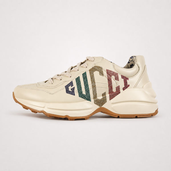 Gucci Rhyton Glitter sneaker, side profile view
