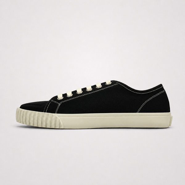 Maison Margiela Tabi Low-Top Black sneaker, side profile view