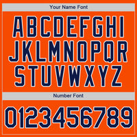 Custom Orange Navy-White Authentic Baseball Jersey