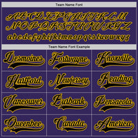 Custom Purple Black-Gold Hockey Jersey