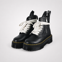 Rick Owens 1460 Pentagram Platform Boots Black - Unisex