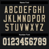 Custom Black Vegas Gold-White Split Fashion Football Jersey
